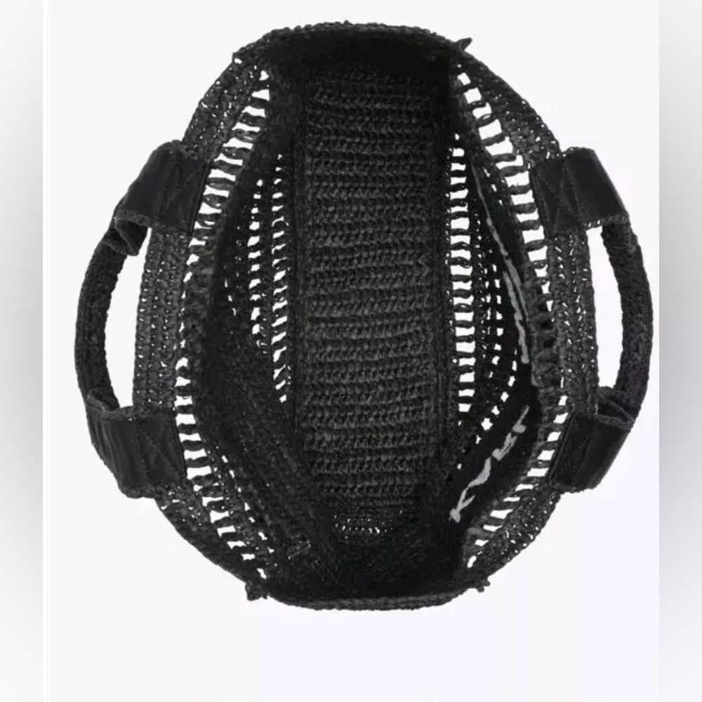 Karl Lagerfeld Antibes Straw Tote Black - Picture 3 of 7